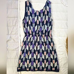 Pixley From Stitch Fix Chevron Patterned Sleeveless Dress Size M